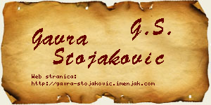 Gavra Stojaković vizit kartica